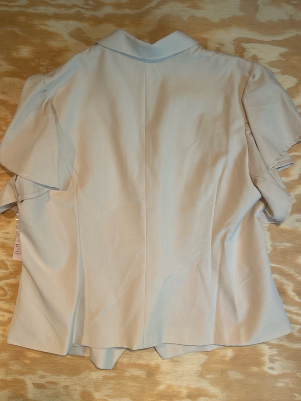 NWT’s Nanette Lepore Cream Double-Breasted Flutter Sleeve Blazer Size XL - Picture 4 of 5